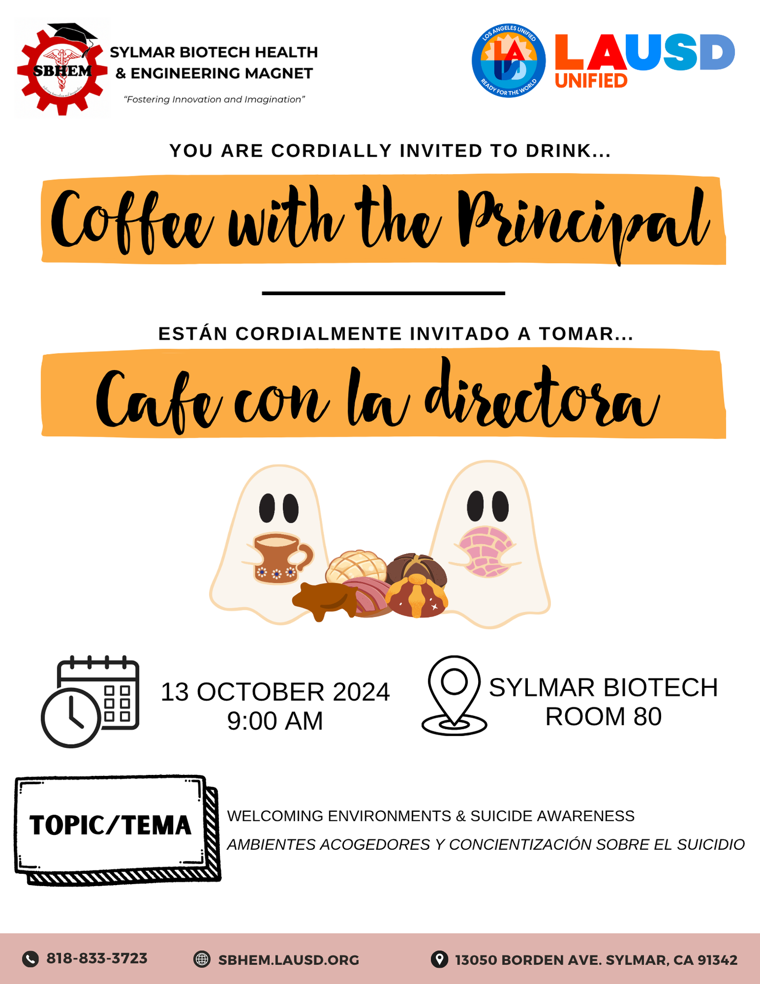 Coffee with The Principal October Flyer