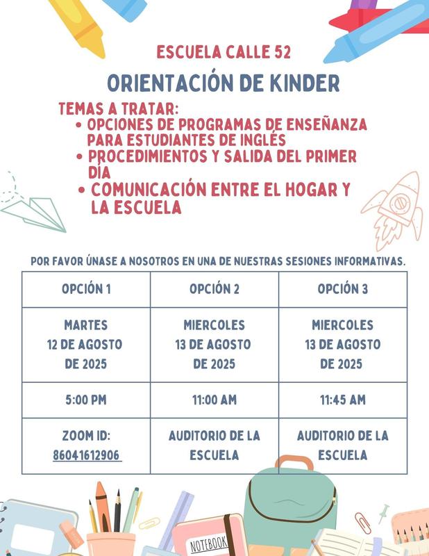 Kinder Orientation Spanish