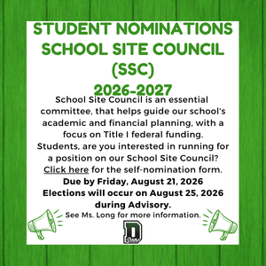 school site council student nomination flyer