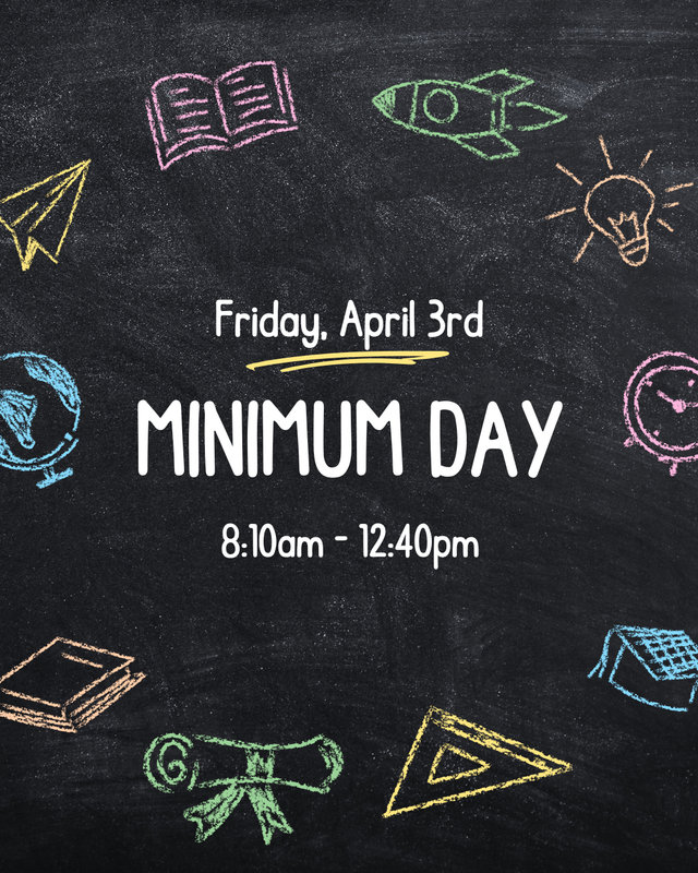 Minimum School Day, April 3, 2026