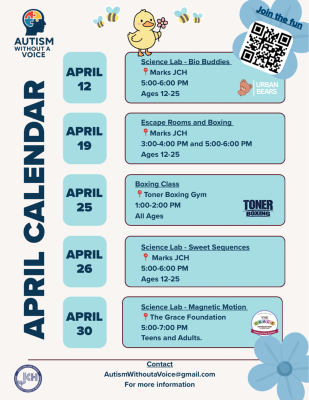 April Calendar - Autism without a voice