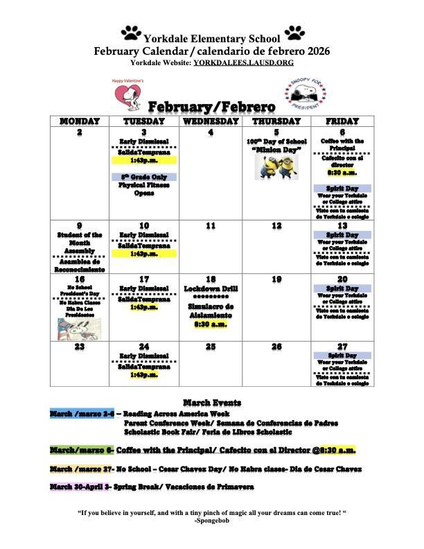 February Calendar