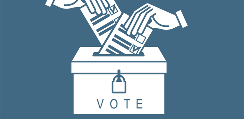 an animation of people putting votes into a box.