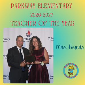 Parkway teacher of the year Mrs Pounds with super