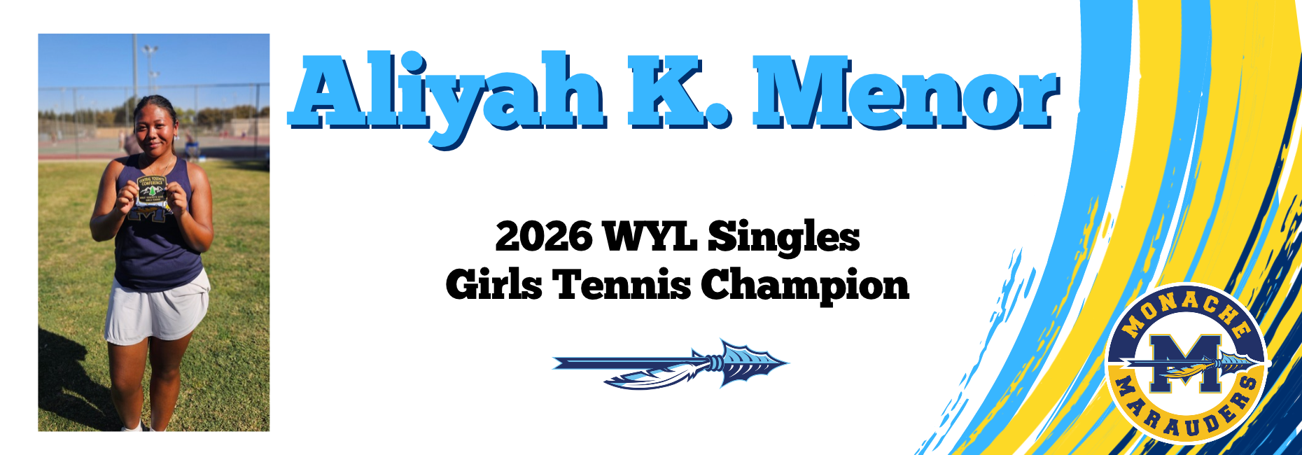 Aliyah Menor- WYL Singles Champ Tennis