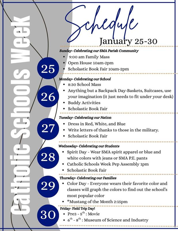 Catholic Schools Week Schedule