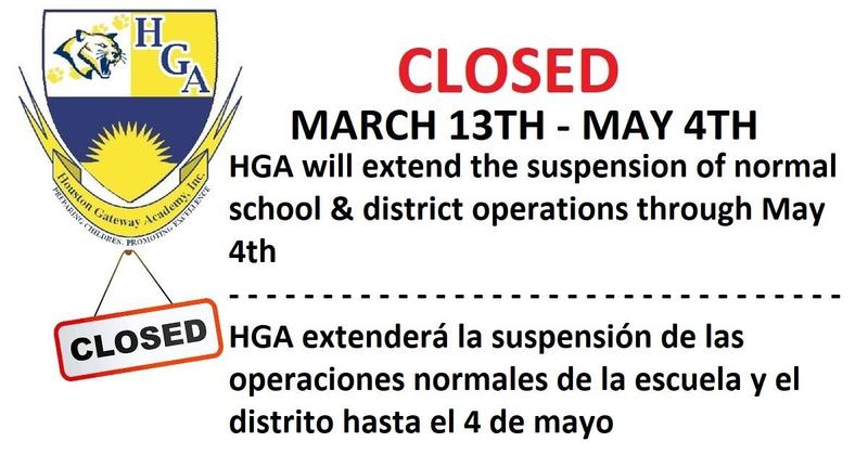 HGA Closed till May 4th