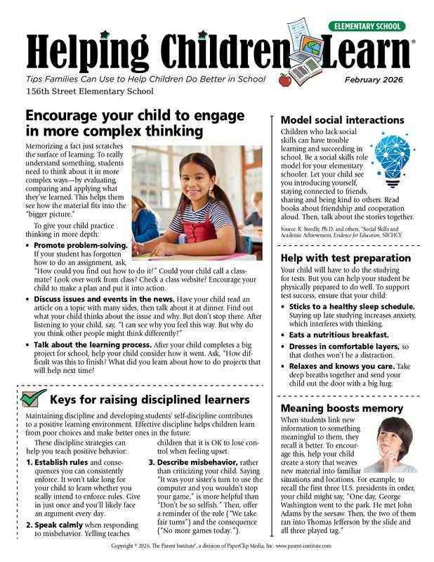 February Parent Newsletter