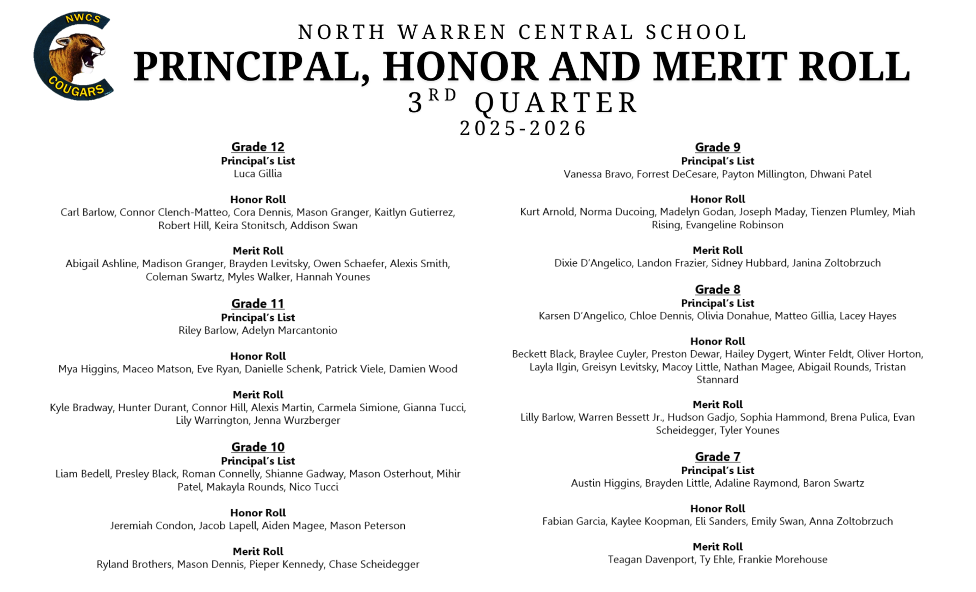 Honor Roll