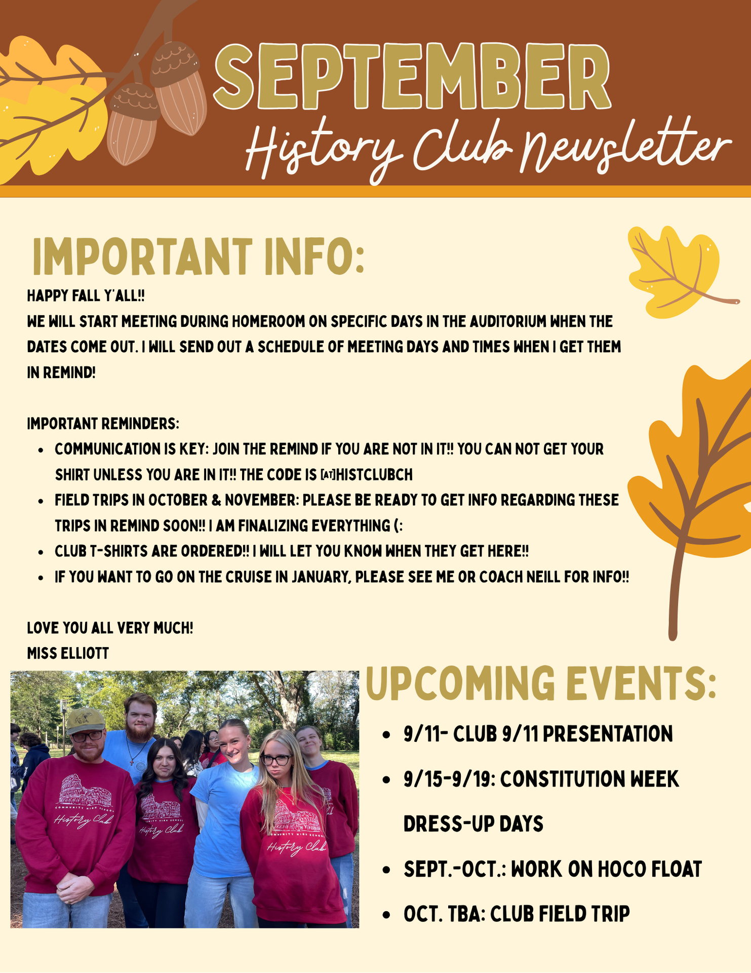 Club News- Sept. 2025