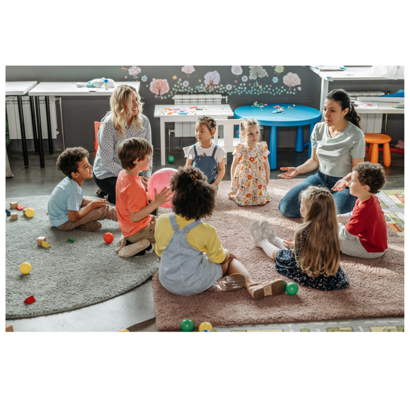 Students learning in seated circle