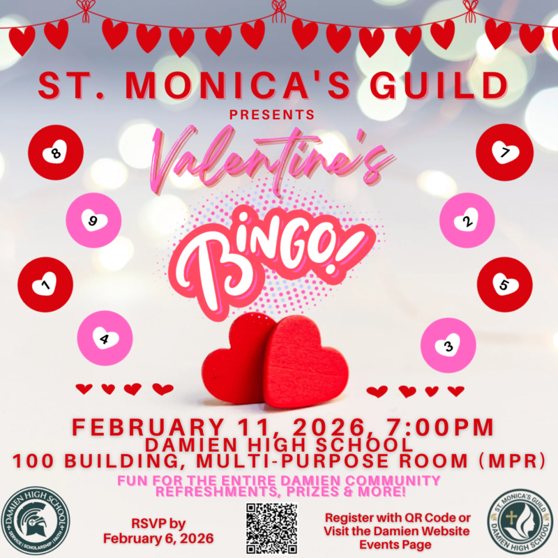 Don't Miss St. Monica's Guild Valentines Bingo! Featured Photo