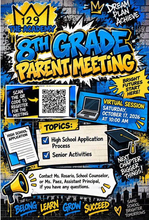 8th grade parent meeting flyer