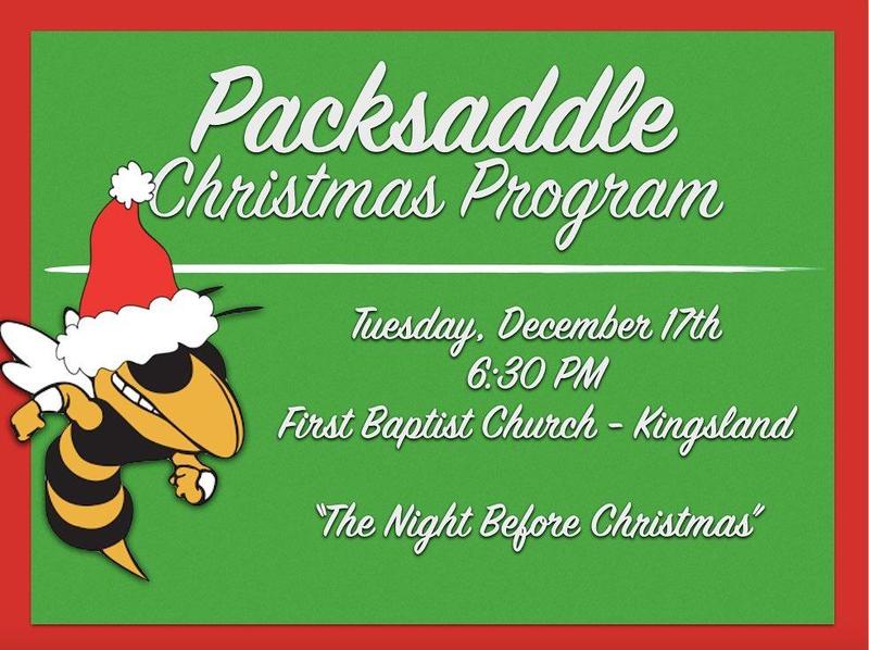 PACKSADDLE CHRISTMAS PROGRAM 12-17-19 6:30PM @ FIRST BAPTIST CHURCH KINGSLAND Featured Photo