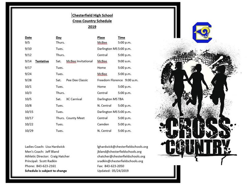 Cross Country Schedule