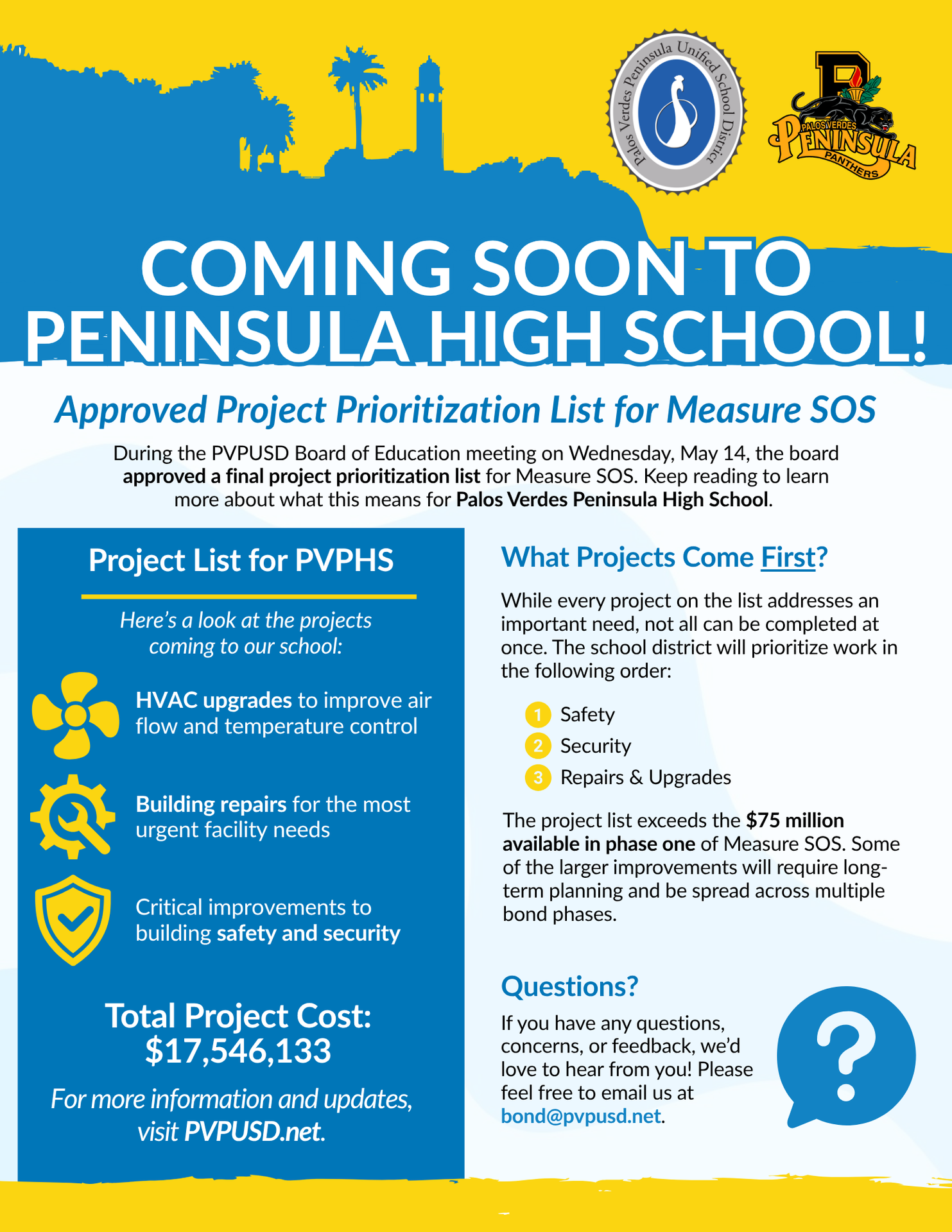 Coming Soon - Approved Project Prioritization List for Measure SOS