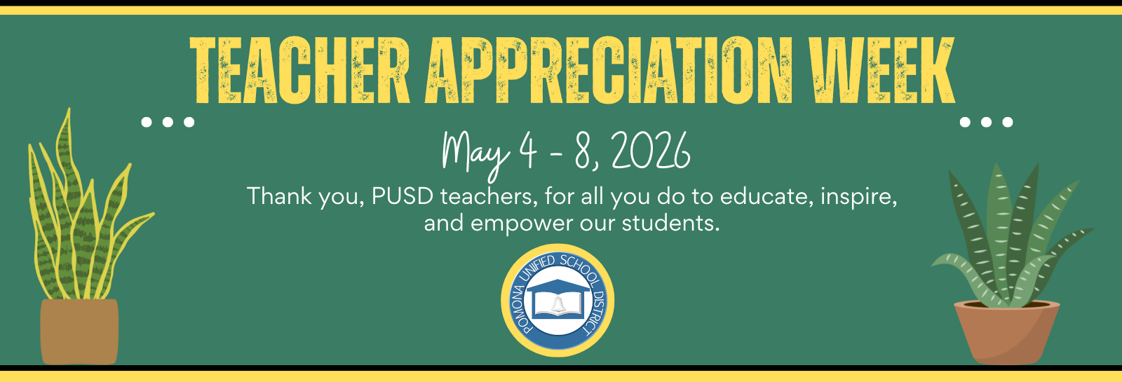 Teacher appreciation week shuffle banner for homepage