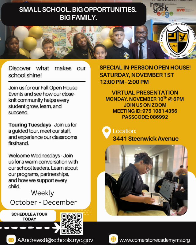 Students with school principal