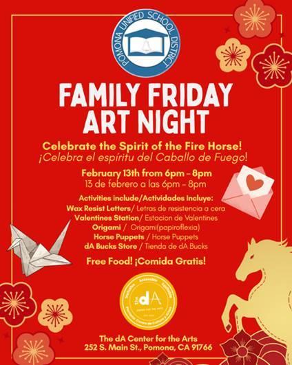 PUSD Family Friday Art Night.