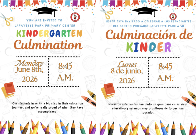Kindergarten Culmination/Culminación de Kinder