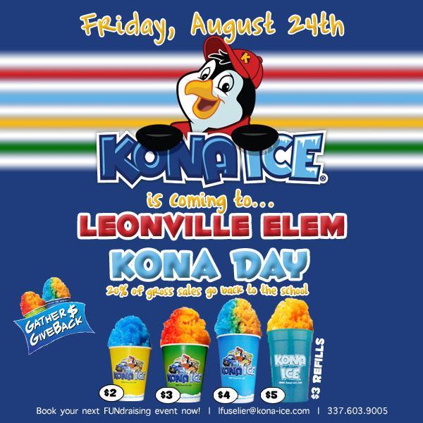 KONA ICE FRIDAY AUGUST 24TH