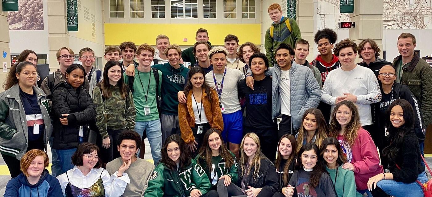 large group of students