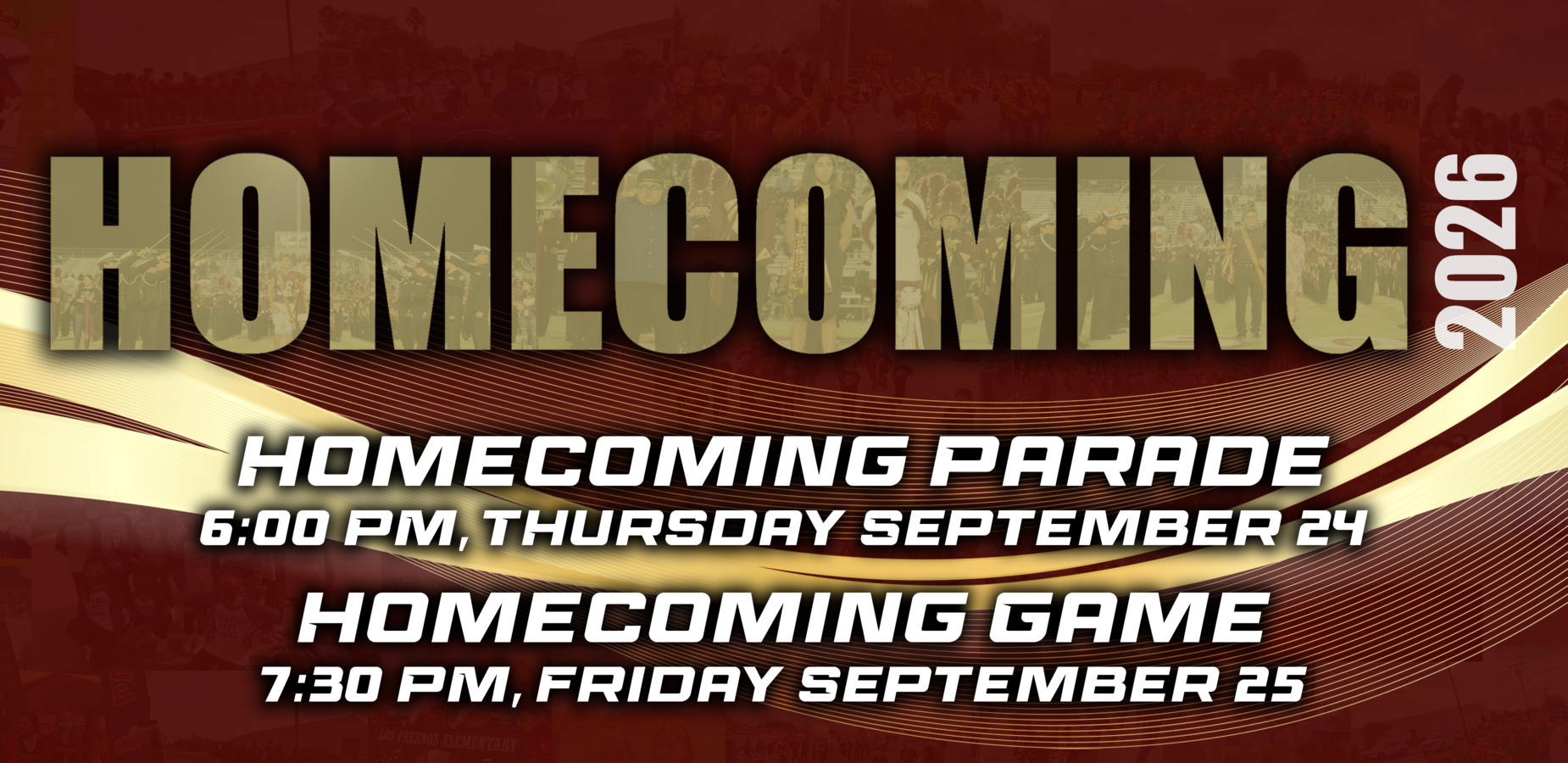 Homecoming Parade and game announcement