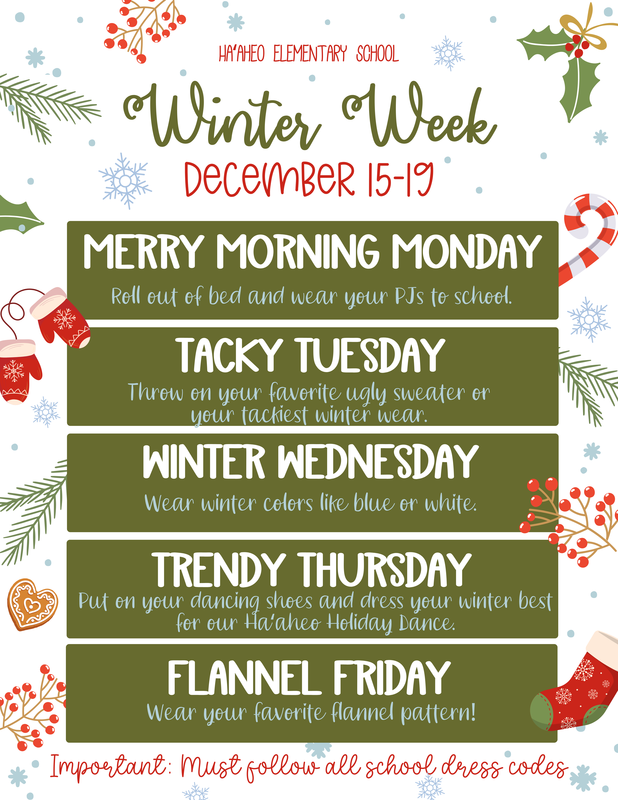 Winter Spirit Week: December 15-19 Featured Photo