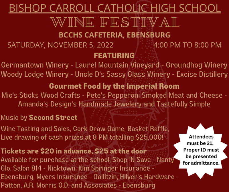 Wine Festival 2022 Carroll Catholic High School