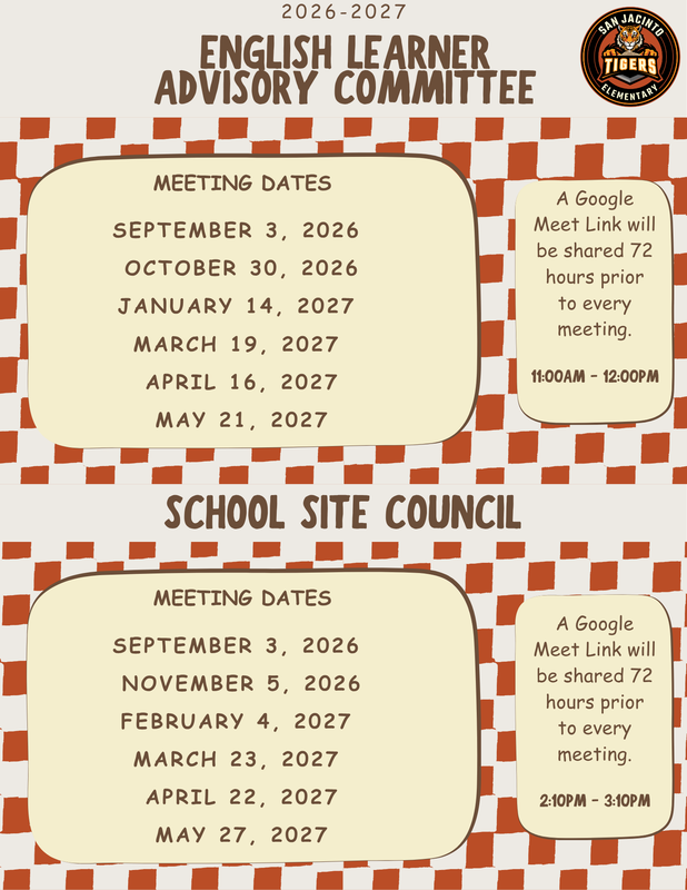 ELAC/SSC Dates