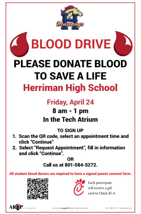 Blood Drive Flyer Held on April 24th