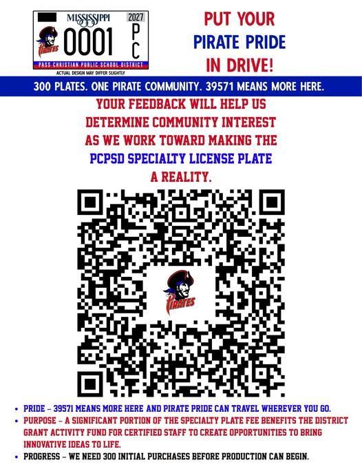 Your feedback will help us determine community interest as we work toward making the PCPSD Specialty License Plate a reality!