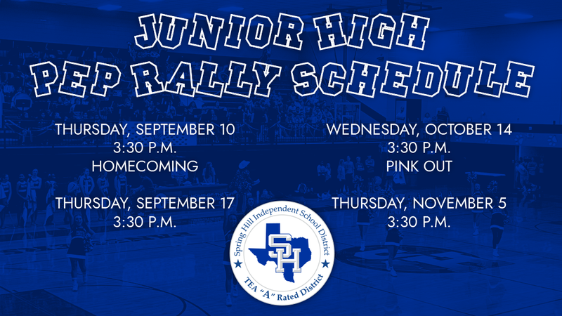JH Pep Rally Schedule