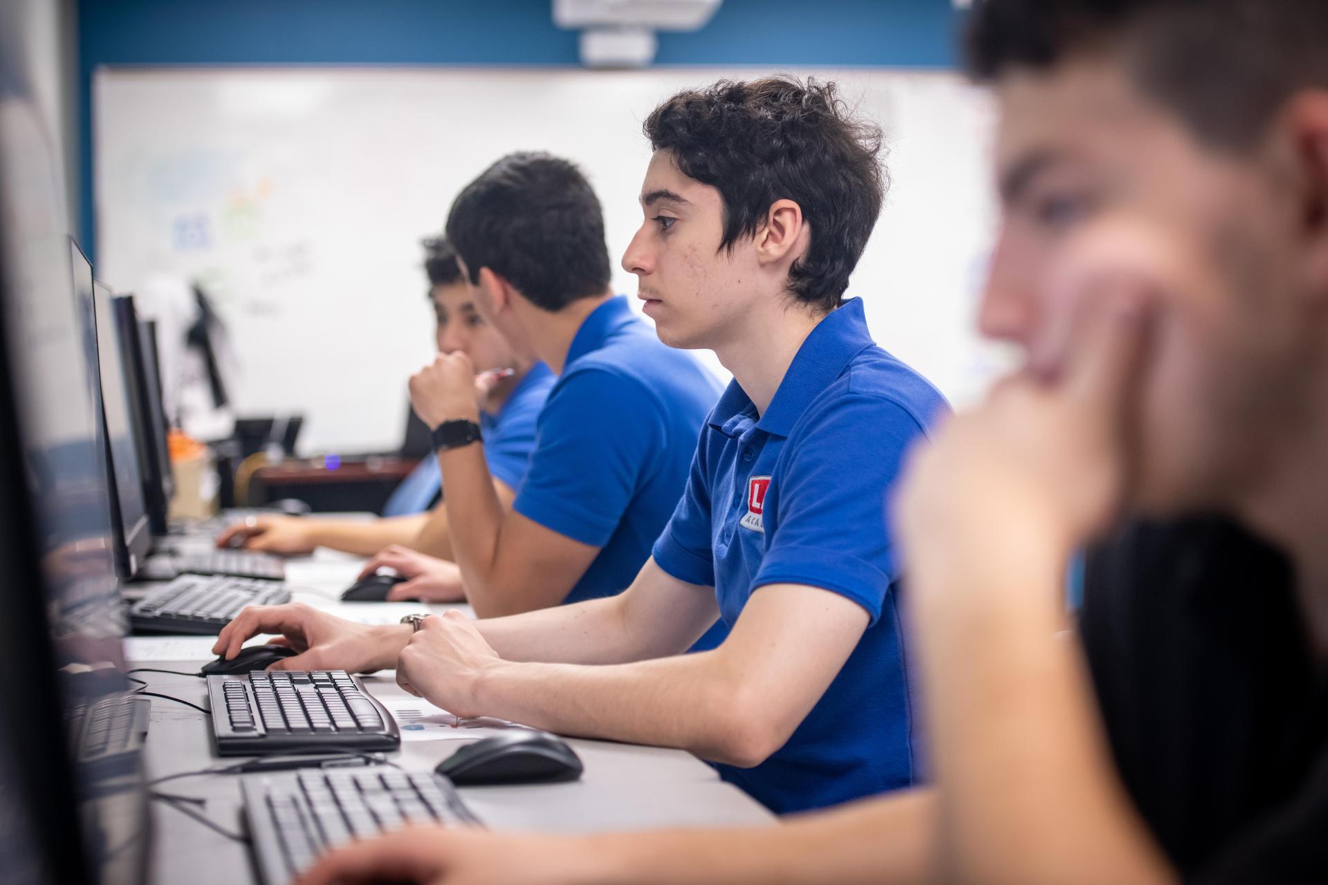 blue polo high school uniform