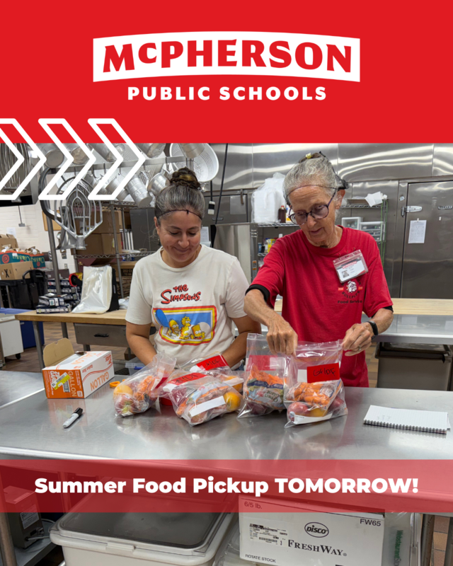 Summer Food Pickup tomorrow!