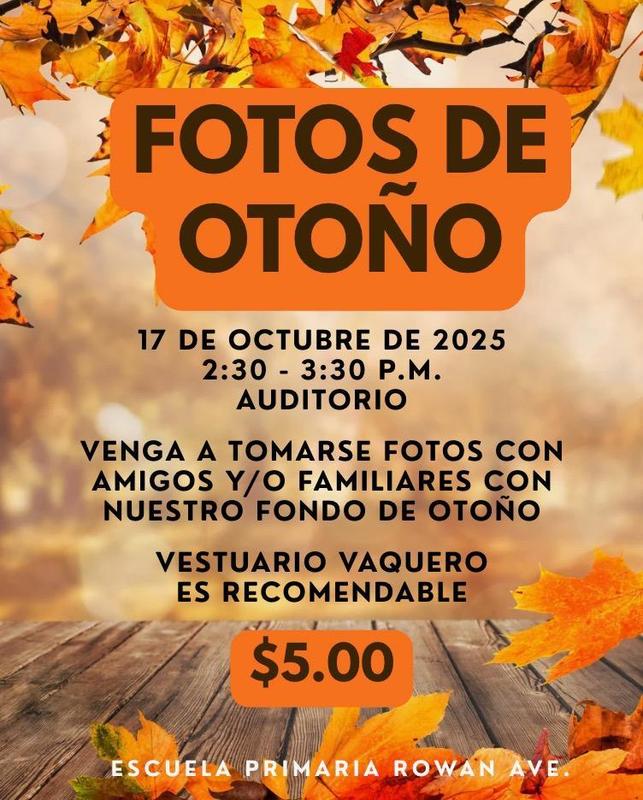 Fall Photos flyer in Spanish