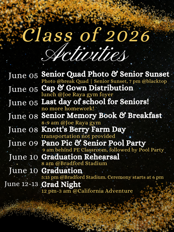 Class of 2026 Activities & GRADUATION Info! Thumbnail Image