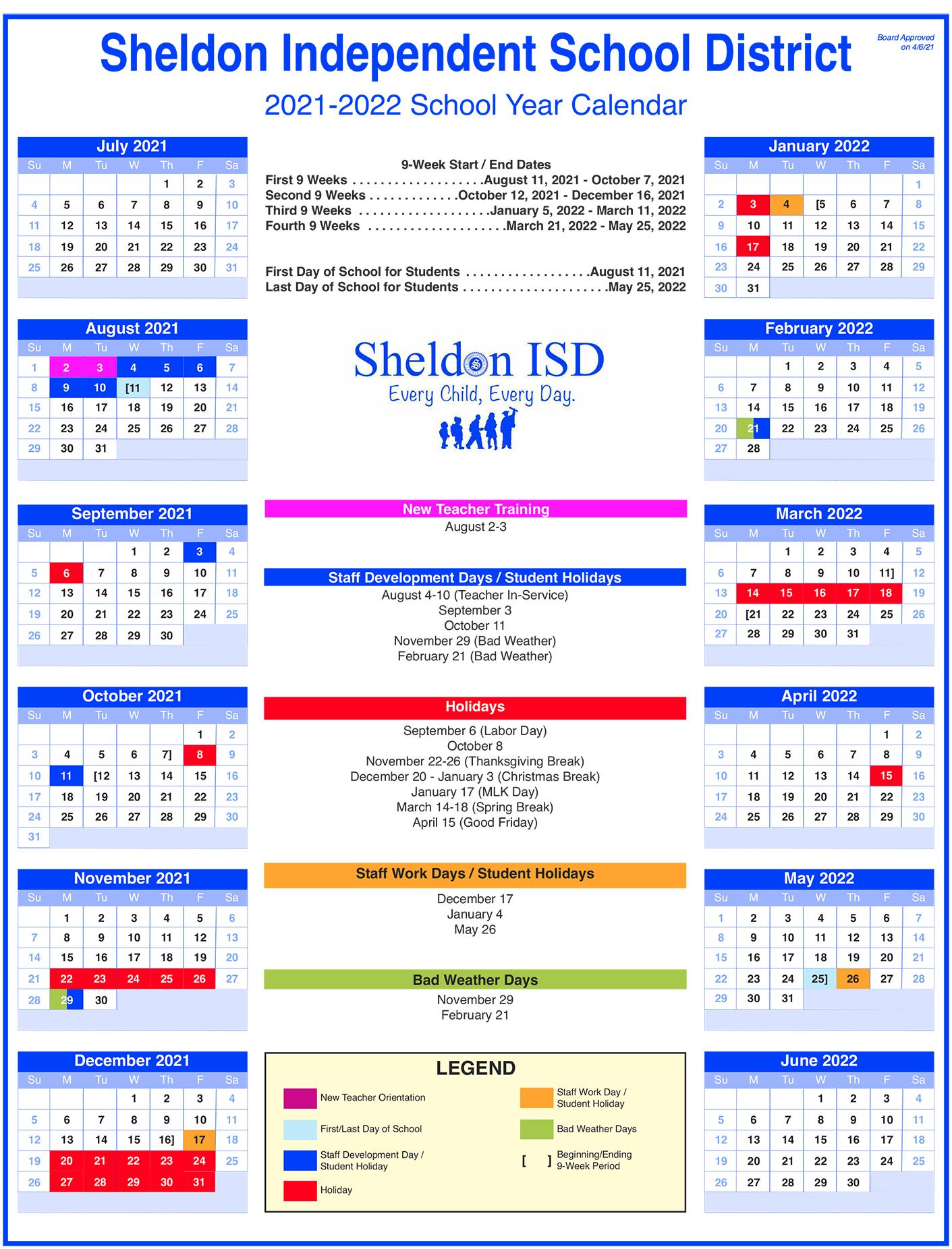 Conroe Isd Calendar 2021 Customize And Print