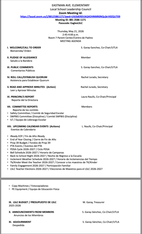 LSLC Meeting - 5/21/26
