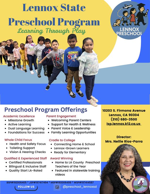 Preschool Program Offerings!