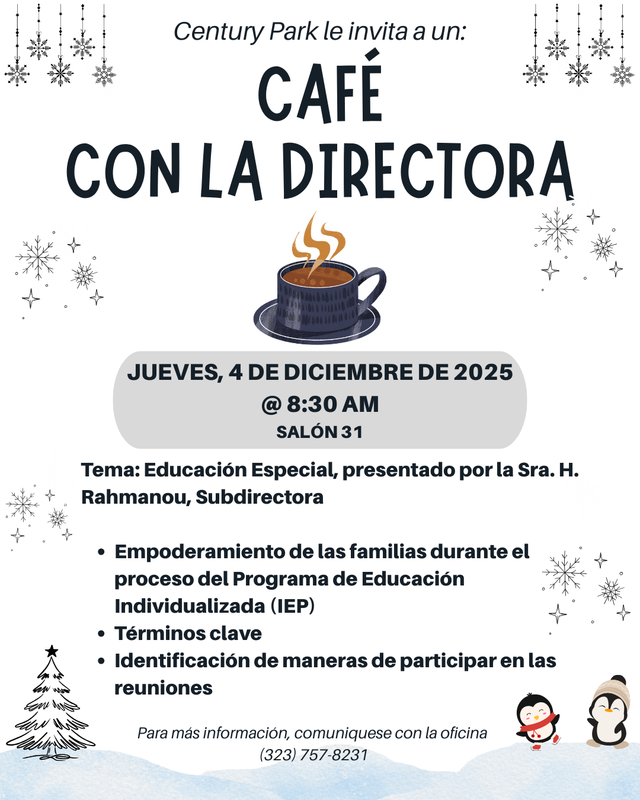 Cafe con la Directora - Espanol