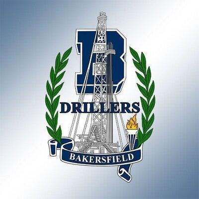 Logo featuring a drilling rig surrounded by laurel leaves and text.