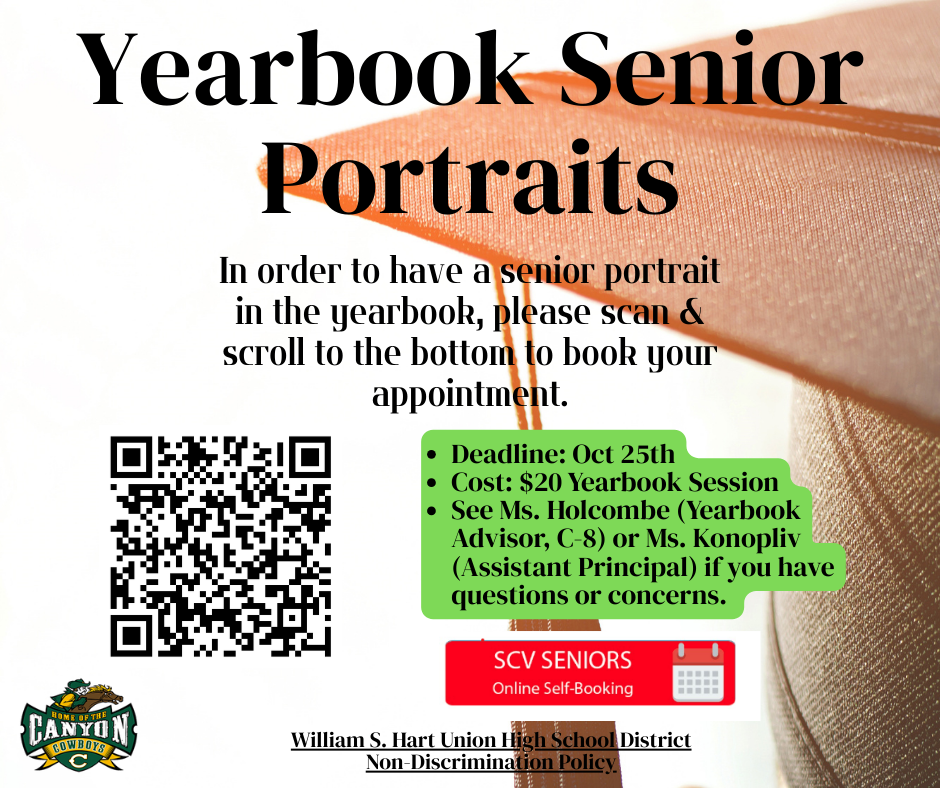 Yearbook Senior Portraits Flyer