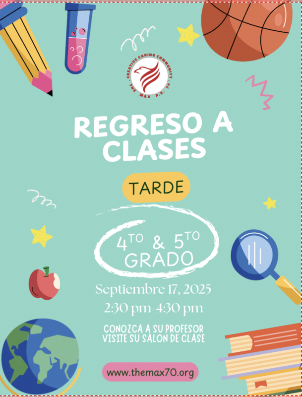 Back to school night flyer in spanish