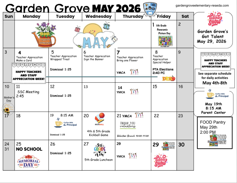 Teacher and Staff Appreciation Week Activities