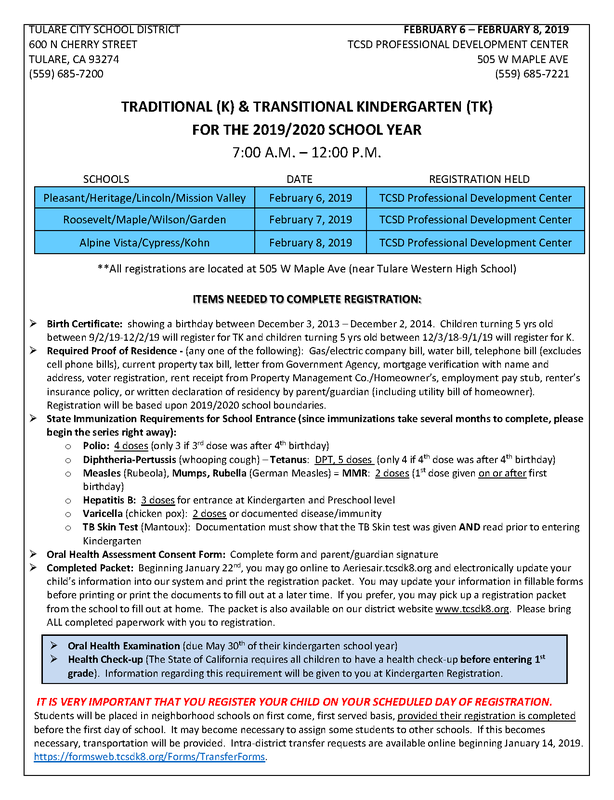TK/K Registration Letter