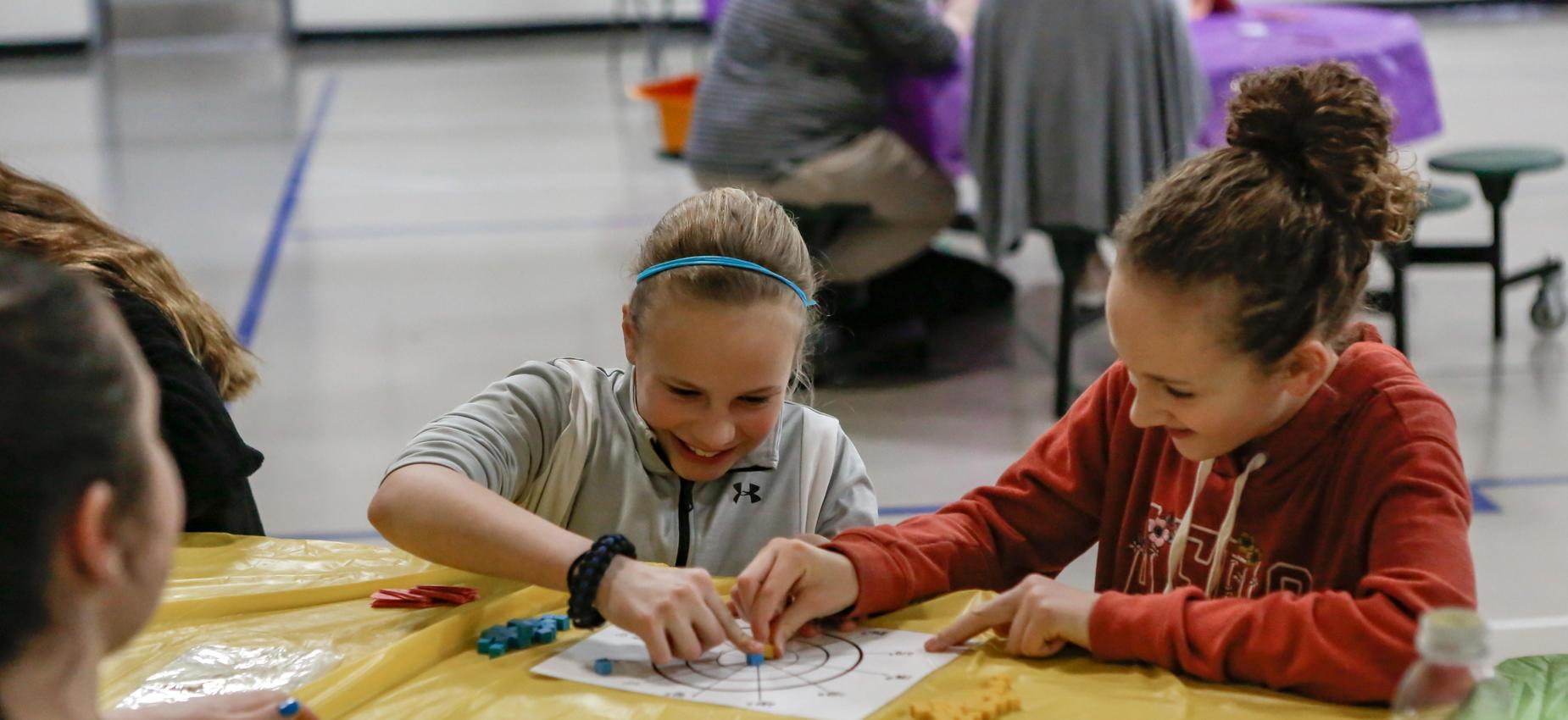 students at the math carnival