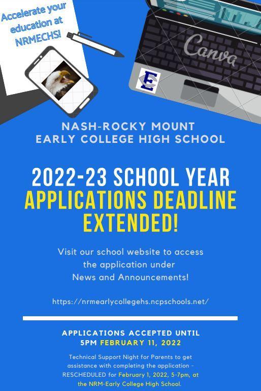 ECHS Application Deadline for the 2022-2023 School Year Has Been Extended! Featured Photo