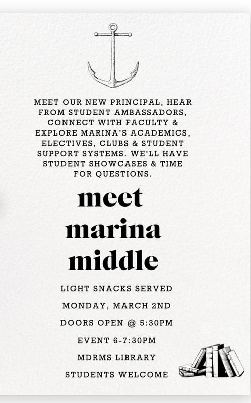 Meet Marina Middle-3-2-26 @ 6:00 p.m.