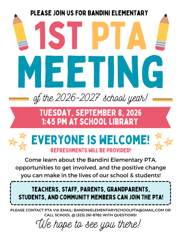PTA Flier - English
